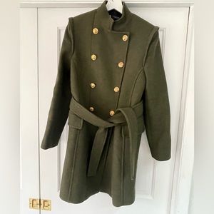 Zara trench coat, size S, olive green.